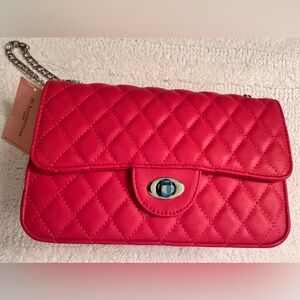 My Accessories London Quilted Crossbody Purse